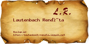 Lautenbach Renáta névjegykártya