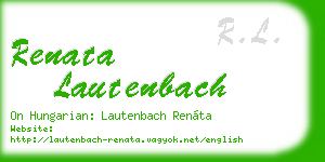 renata lautenbach business card